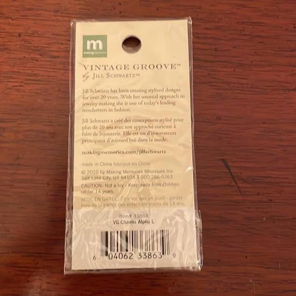 NEW Vintage Groove by Jill Schwartz Letter Alpha Charms - CHOOSE L / N / O / U - Picture 3 of 9
